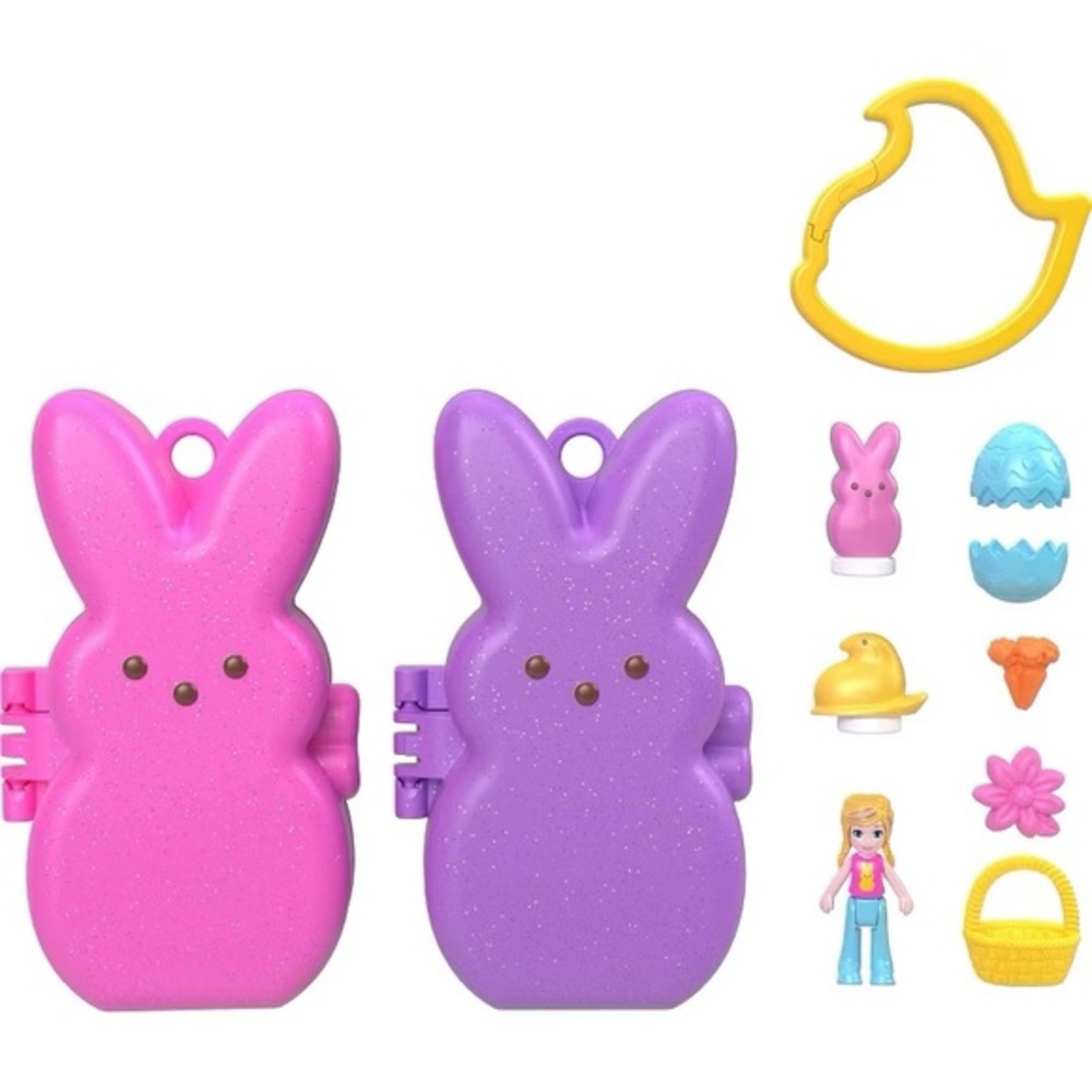 Polly Pocket nwt Peeps, Dolls and 2 Playsets with Accessories Compact Travel Toy